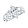 Marquise Moissanite Engagement Ring With Certificate