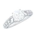 1.7 Carat Cushion Cut Certified Moissanite Solitaire Engagement Ring