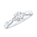 Round Moissanite Solitaire Engagement Ring for Her