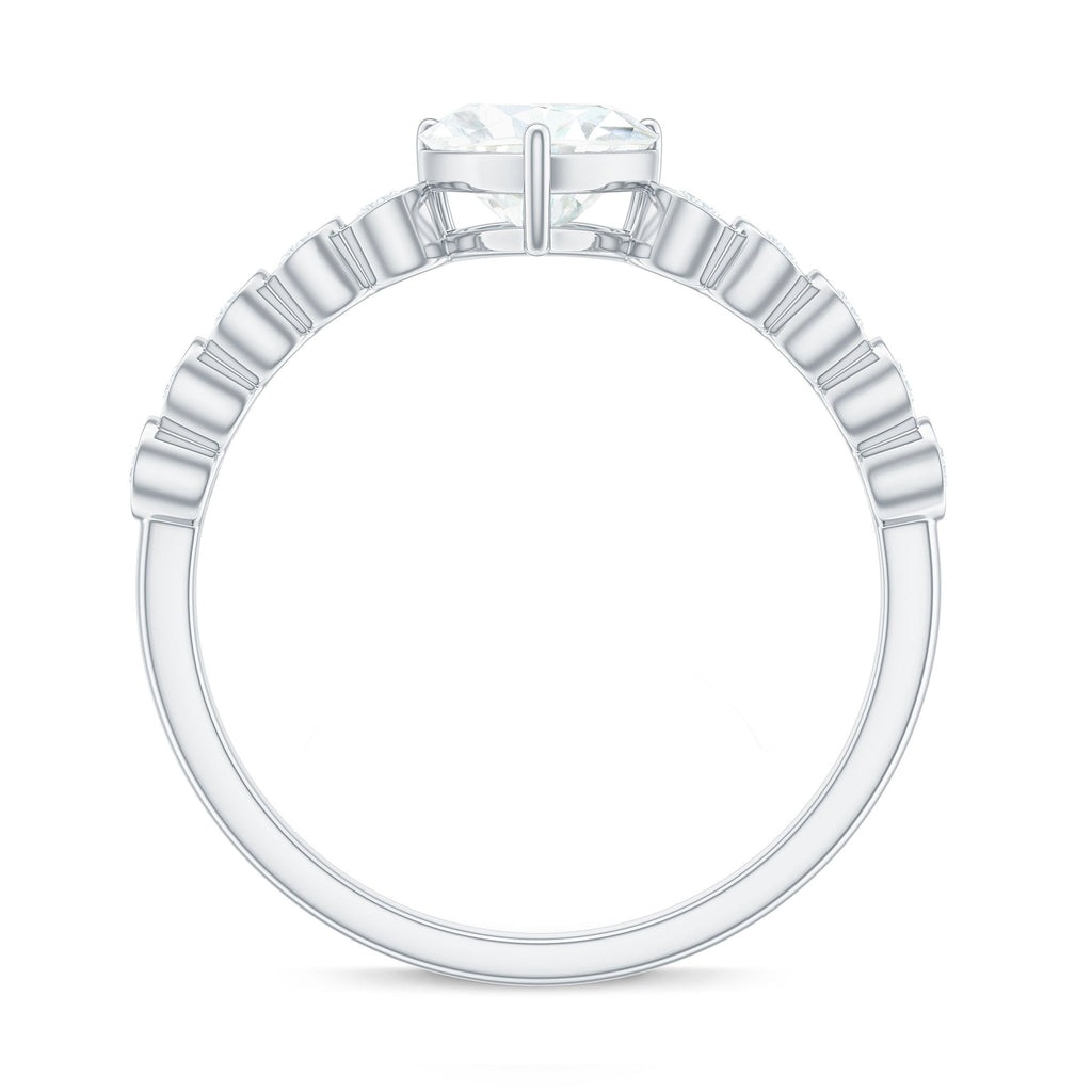 1.5 Carat Heart Shape Certified Moissanite Solitaire Engagement Ring