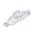 Round Cut Moissanite Braided Engagement Ring
