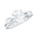 1.2 Carat Oval Cut Certified Moissanite Solitaire Engagement Ring