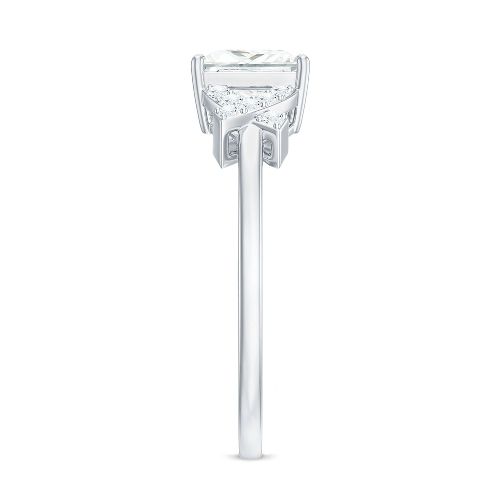1.2 Carat Princess Cut Moissanite Solitaire Engagement Ring