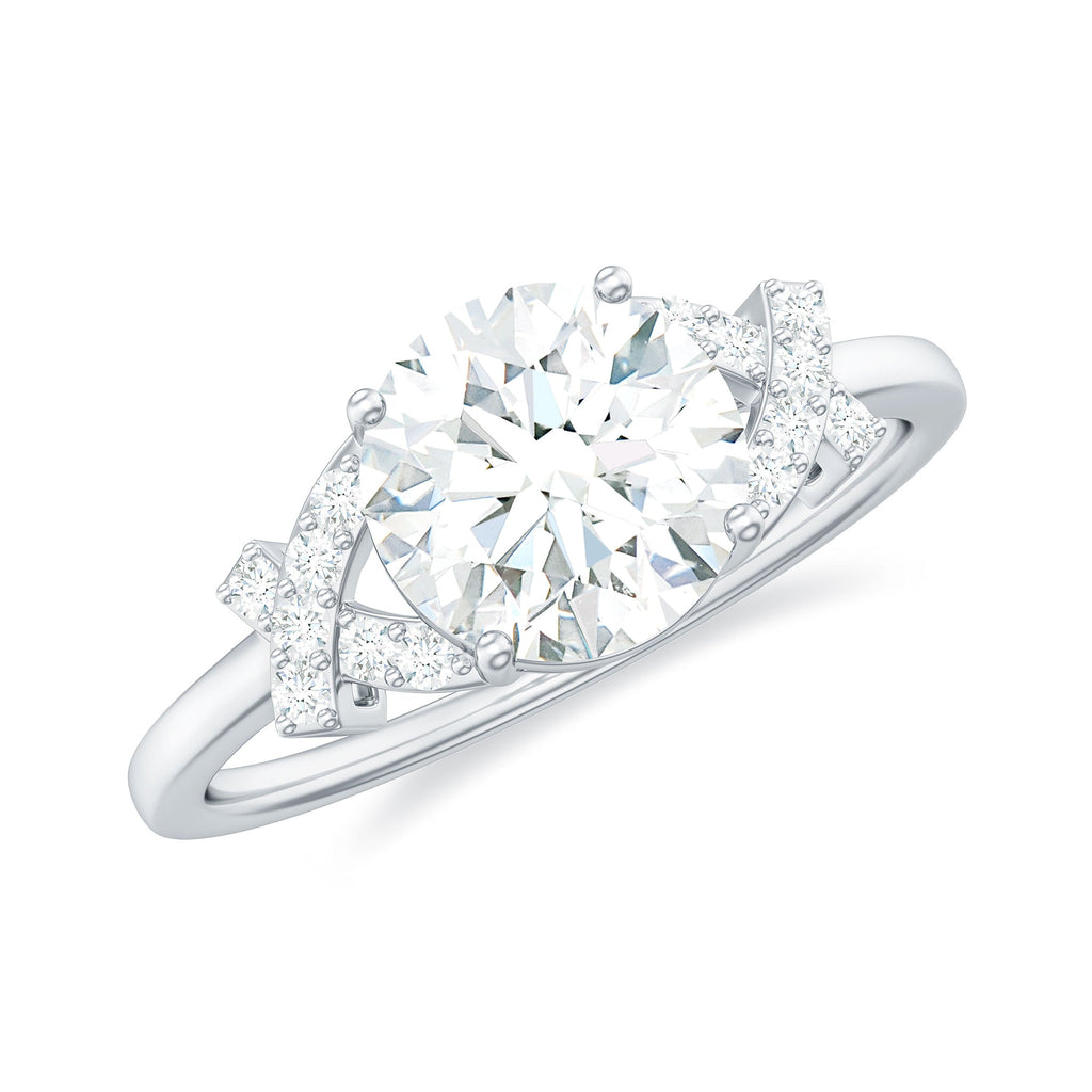 1.3 Carat Brilliant Cut Moissanite Solitaire Engagement Ring for Women