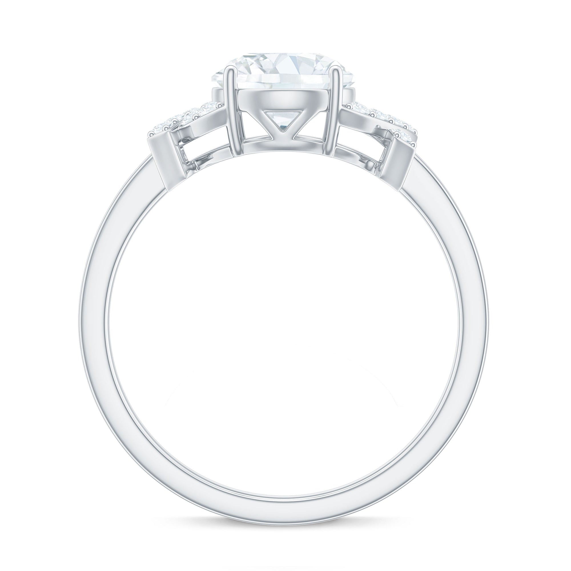 1.3 Carat Brilliant Cut Moissanite Solitaire Engagement Ring for Women