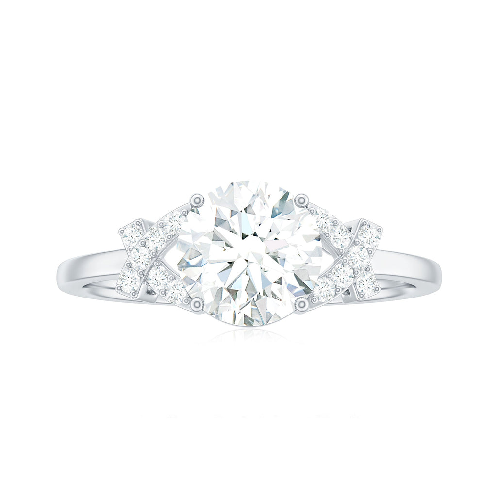 1.3 Carat Brilliant Cut Moissanite Solitaire Engagement Ring for Women