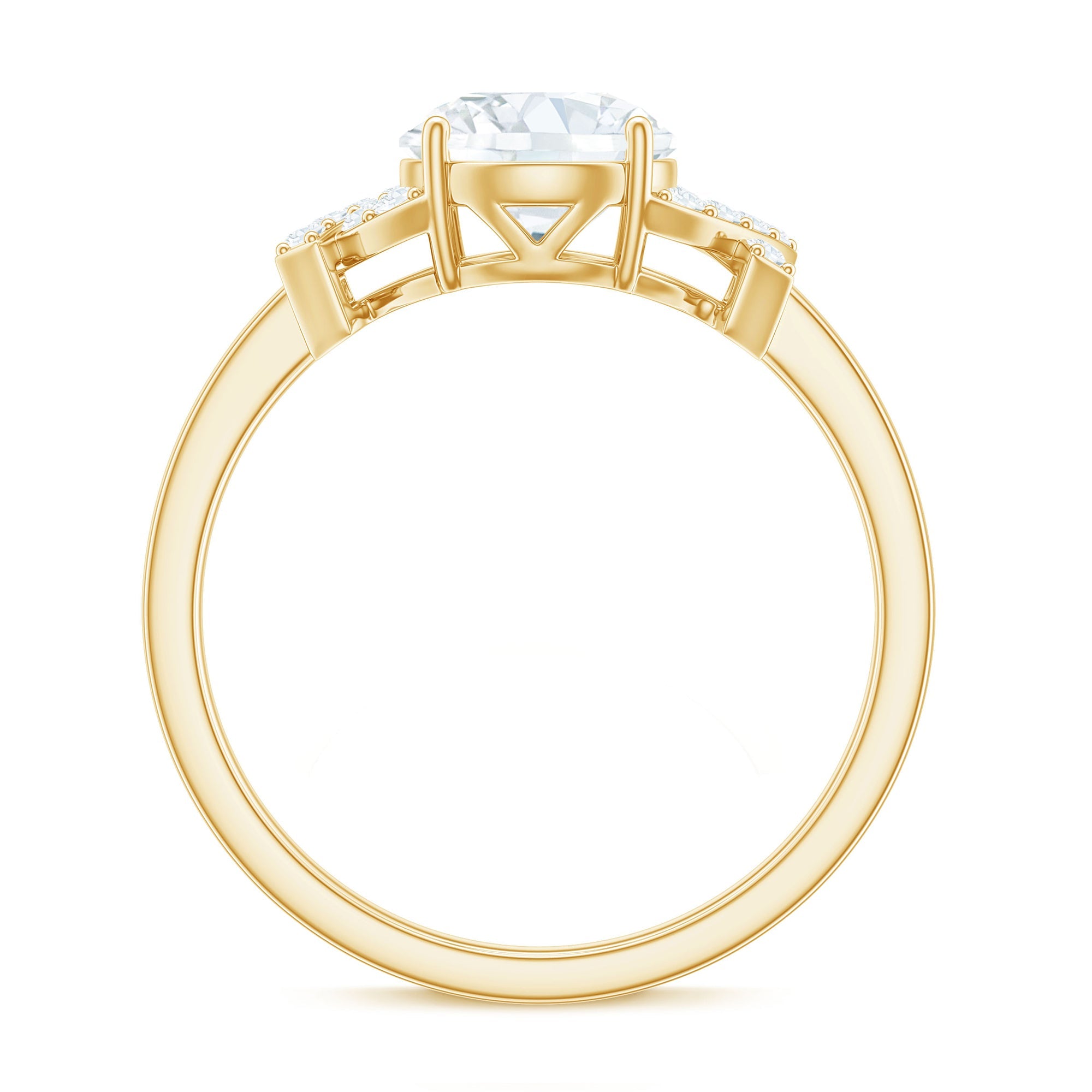 1.3 Carat Brilliant Cut Moissanite Solitaire Engagement Ring for Women