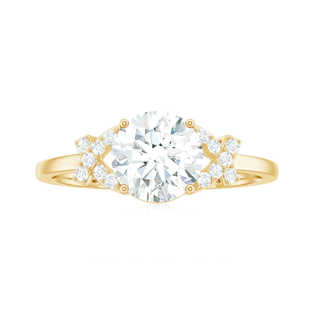 1.3 Carat Brilliant Cut Moissanite Solitaire Engagement Ring for Women