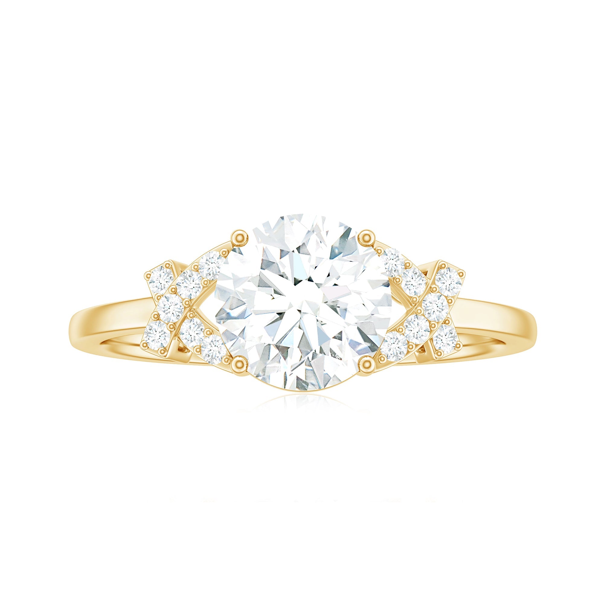 1.3 Carat Brilliant Cut Moissanite Solitaire Engagement Ring for Women