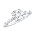 Certified Round Shape Moissanite Solitaire Engagement Ring