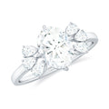 1.2 Carat Oval Cut Moissanite Designer Engagement Ring