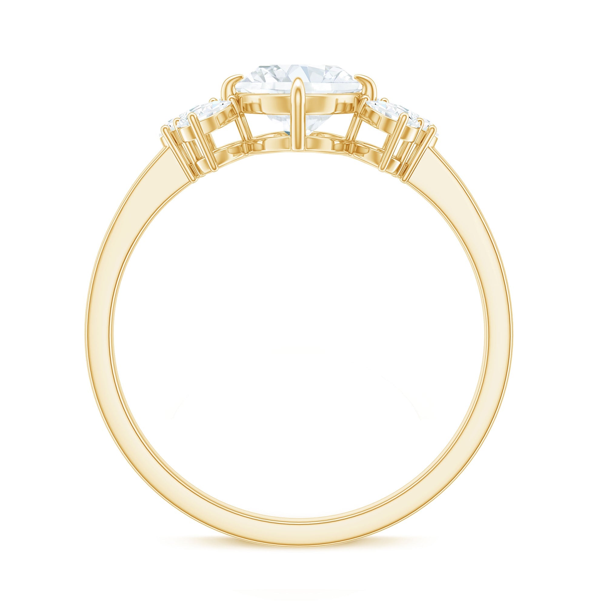 1.2 Carat Oval Cut Moissanite Designer Engagement Ring