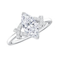 Certified 1 Carat Moissanite Marquise Engagement Ring in Split Shank