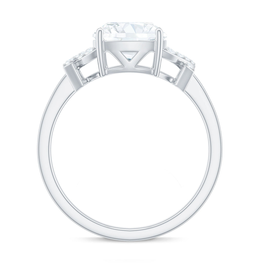 3 Carat Cushion Cut Moissanite Solitaire Engagement Ring for Women