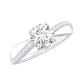 Classic Round Cut Moissanite Solitaire Engagement Ring for Women