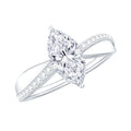 Classic Marquise Cut Moissanite Solitaire Engagement Ring