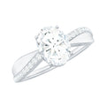 1.2 Carat Brilliant Cut Certified Moissanite Engagement Ring
