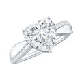 Heart Shape Moissanite Solitaire Engagement Ring for Her