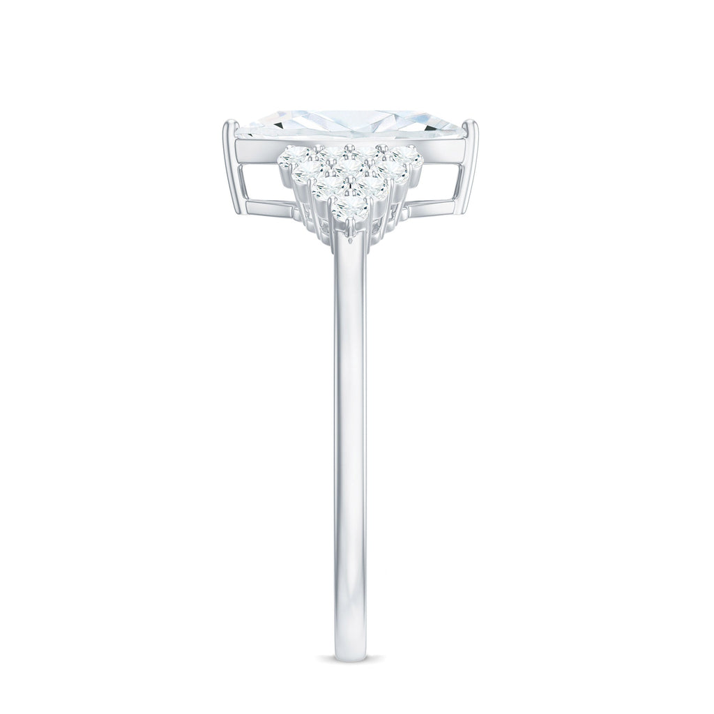 1 Carat Marquise Cut Moissanite Classic Engagement Ring