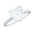 2 Carat Moissanite Engagement Ring with Twisted Rope Shank