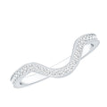 Certified Moissanite Curved Enhancer Band For Women