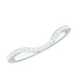 Natural Diamond Curved Enhancer Ring with Certificate