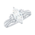1 Carat Brilliant Cut Certified Moissanite Statement Ring