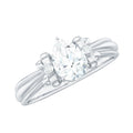 0.7 Carat Pear Shape Moissanite Bow Engagement Ring