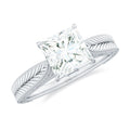 Princess Cut 1.2 Carat Moissanite Solitaire Engagement Ring