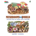 Mushrooms of the World with Pictures to Color - Paperback
