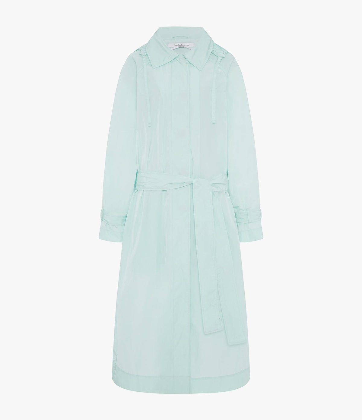 Recycled Nylon Trench | Aquamarine