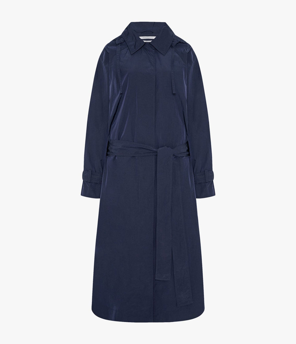 Recycled Nylon Trench | Navy