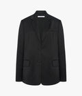 Wool Relaxed Blazer | Black
