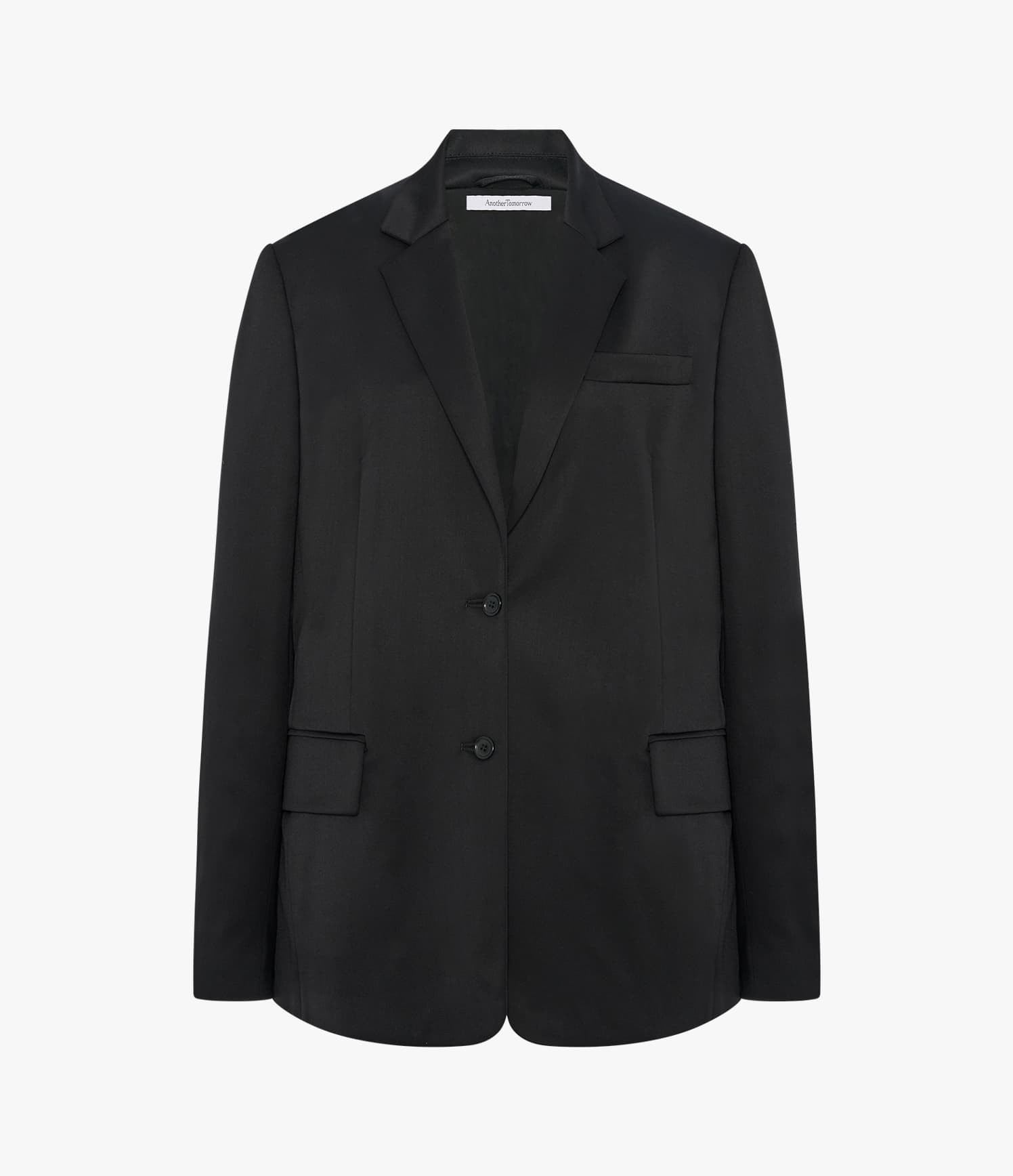 Wool Relaxed Blazer | Black