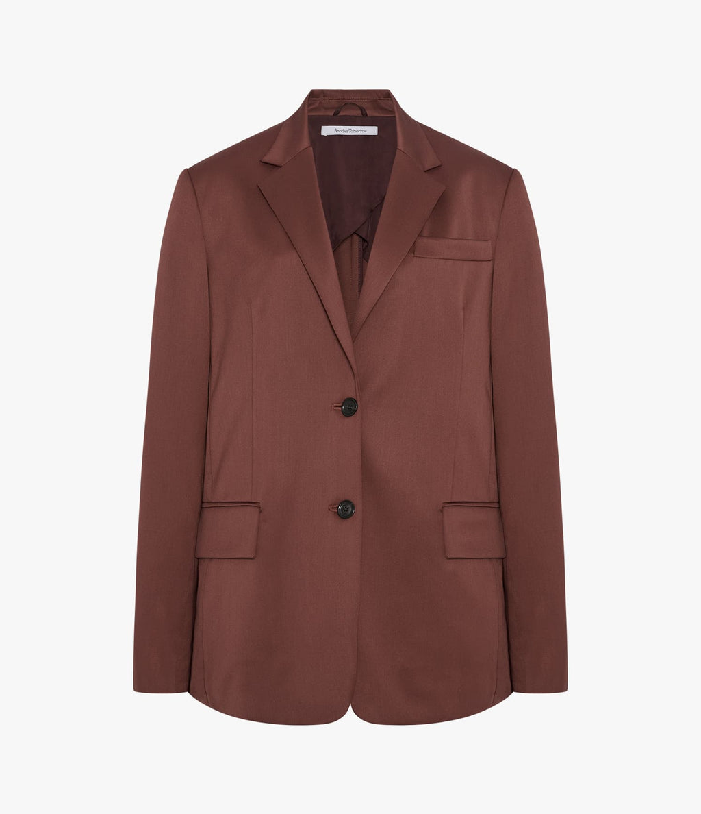 Wool Relaxed Blazer | Cinnamon