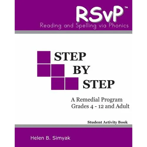 RSvP - Step by Step - Student Activity Book: RSvP - Reading and Spelling via Phonics - Paperback