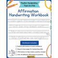 Affirmation Handwriting Workbook: Practice Handwriting Pages for Kids - Paperback