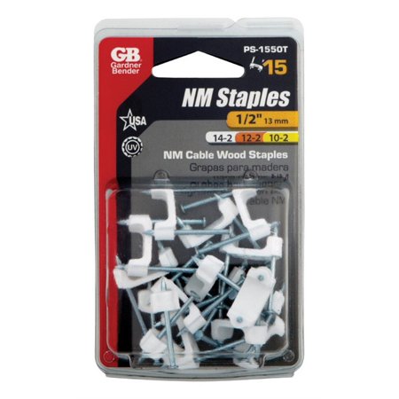 ROMEX STAPLES INSULATED/1/2"/ 15/CLAM