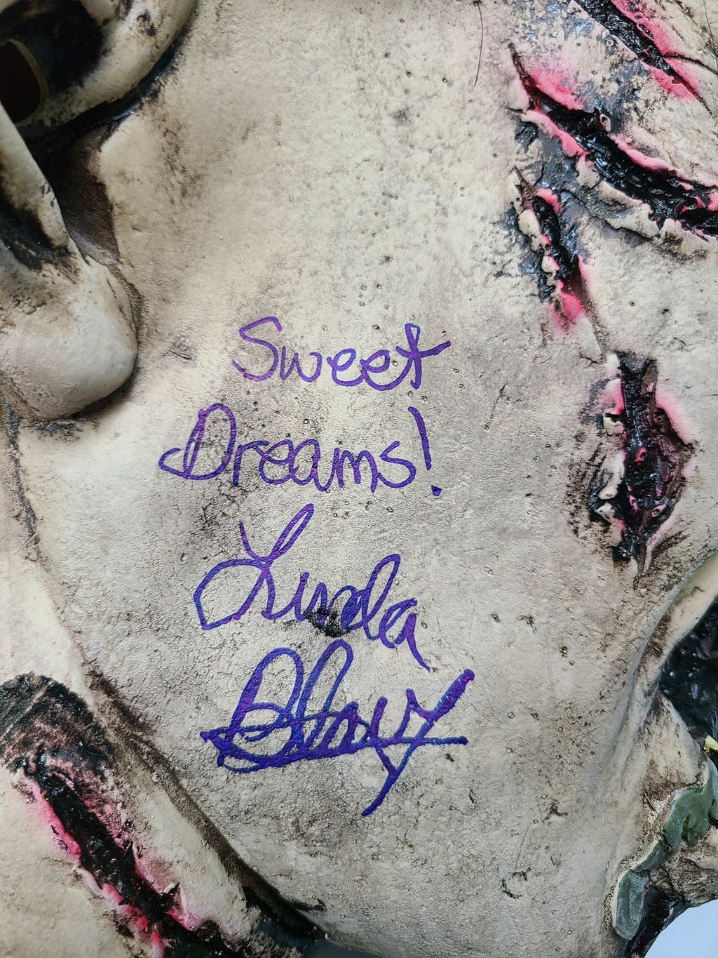 Linda Blair Signed Autographed The Exorcist Mask & Custom Display Stand ACOA ITP