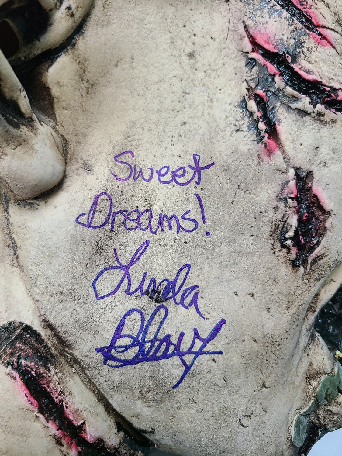 Linda Blair Signed Autographed The Exorcist Mask & Custom Display Stand ACOA ITP