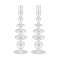 Rainbow Prism Candle Holder - Pair