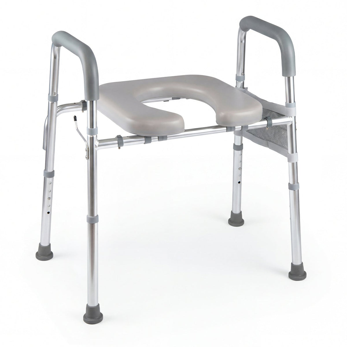 Raised Toilet Seat with Handles and Padded Arms for Seniors
