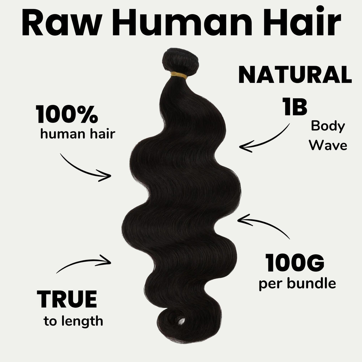 Raw Body Wave 100% Human Hair Bundles