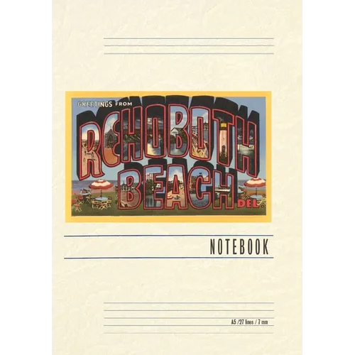 Vintage Lined Notebook Greetings from Rehoboth Beach - Paperback