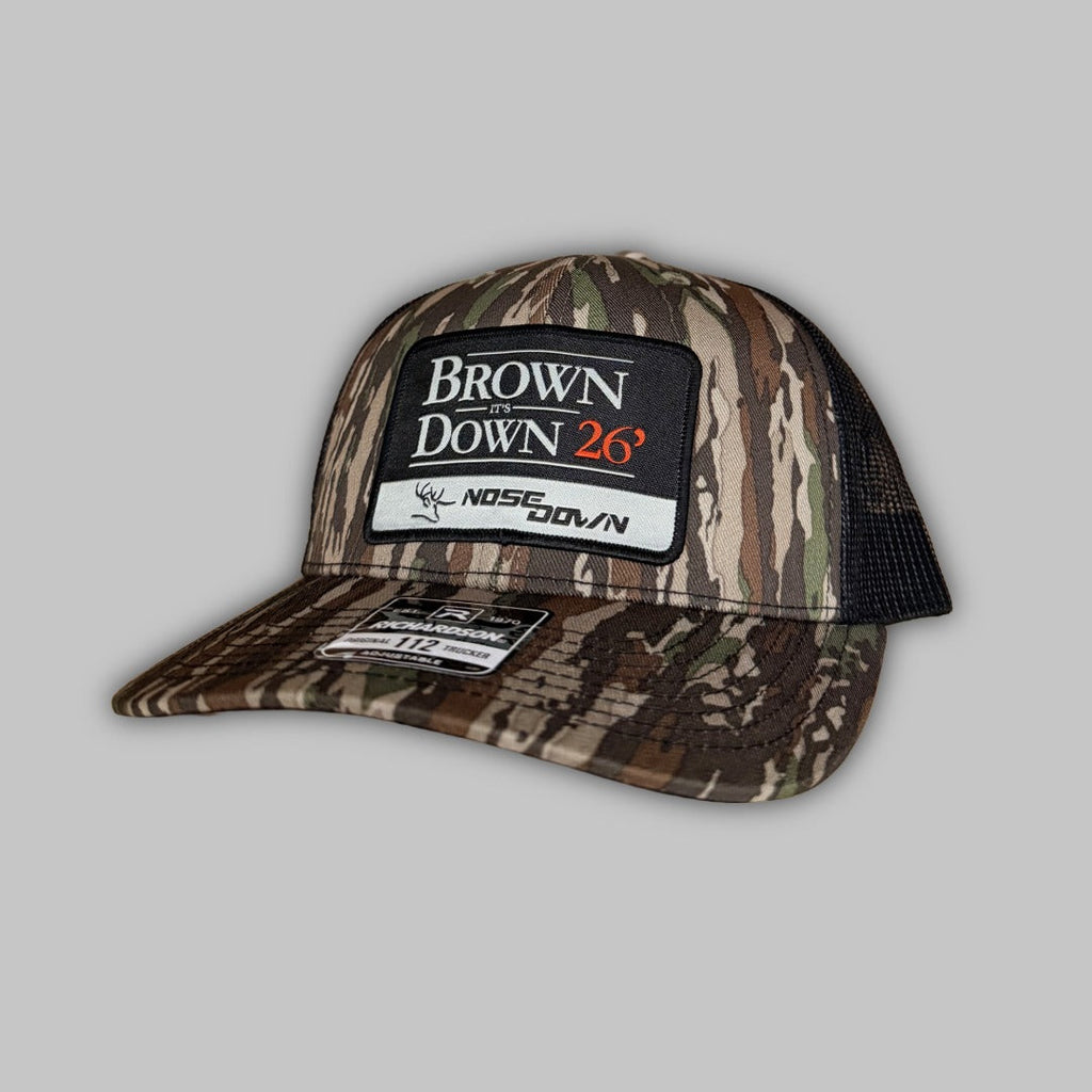 Brown Down 26  Woven Trucker