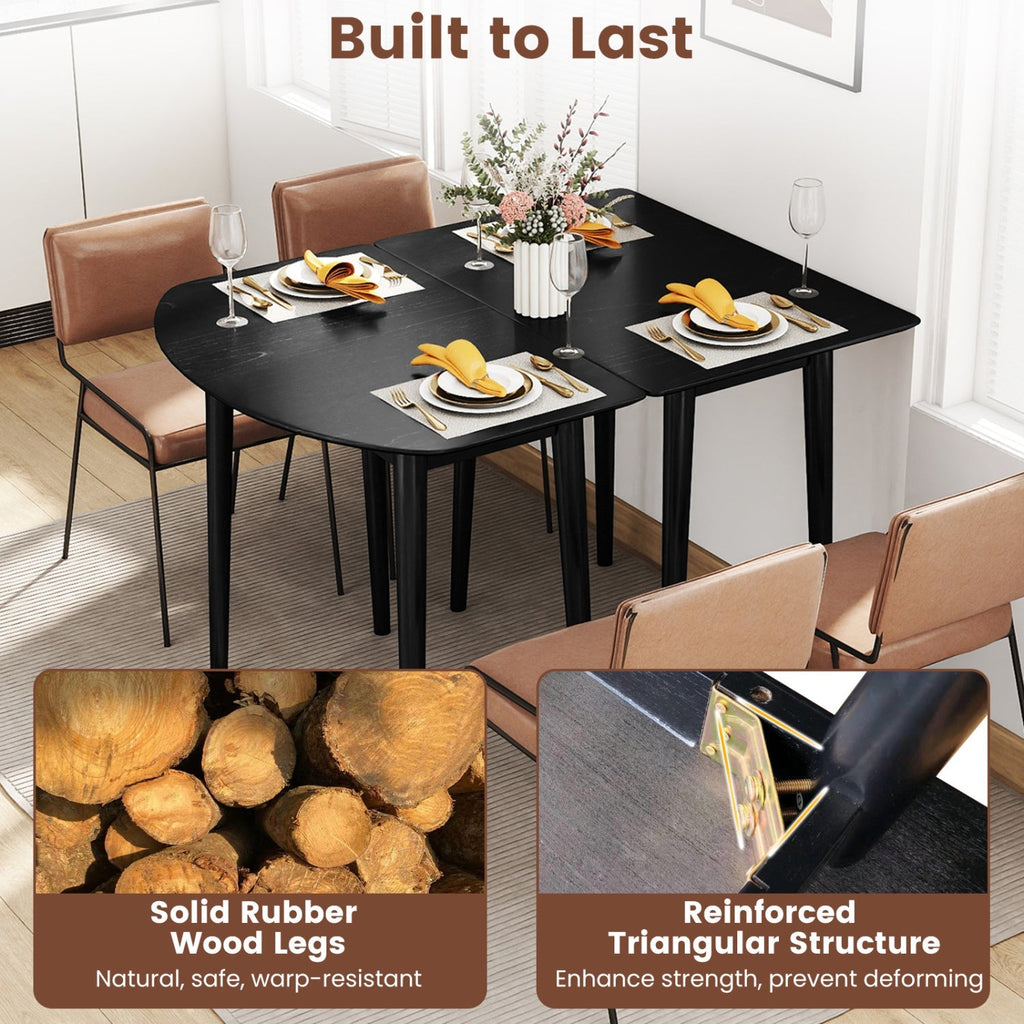 Rectangular Wooden Dining Table for 2-4 34 Inch Farmhouse Solid Wood Kitchen Table