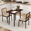 Rectangular Wooden Dining Table for 2-4 34 Inch Farmhouse Solid Wood Kitchen Table