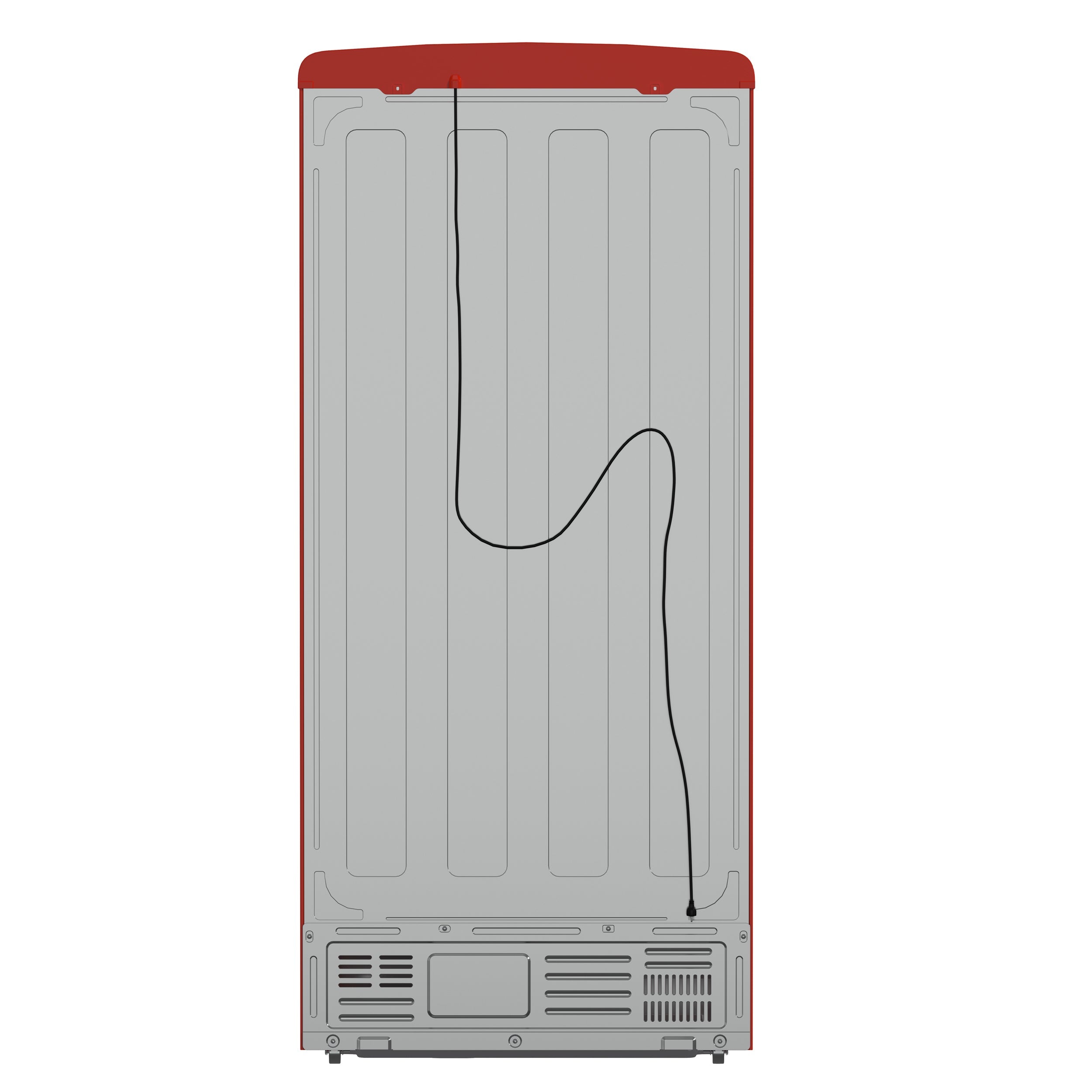 Forno Luigi 33-Inch French Door Refrigerator, 18 cu.ft, Red Finish, Handle-Free Design, ENERGY STAR Certified