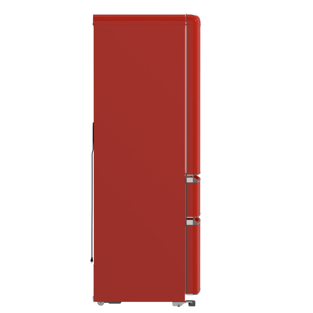 Forno Luigi 33-Inch French Door Refrigerator, 18 cu.ft, Red Finish, Handle-Free Design, ENERGY STAR Certified