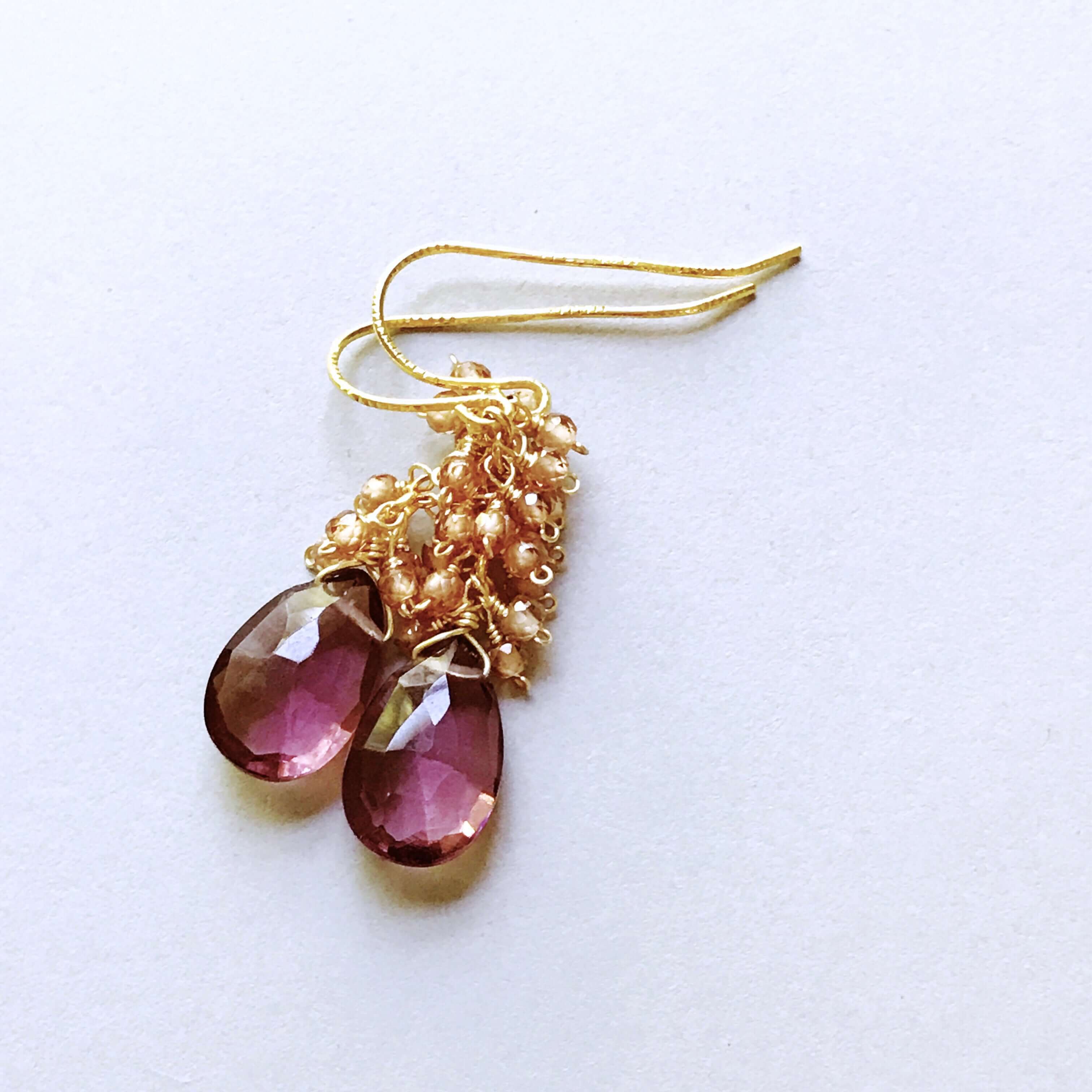 Peridot Quartz Bala Earrings